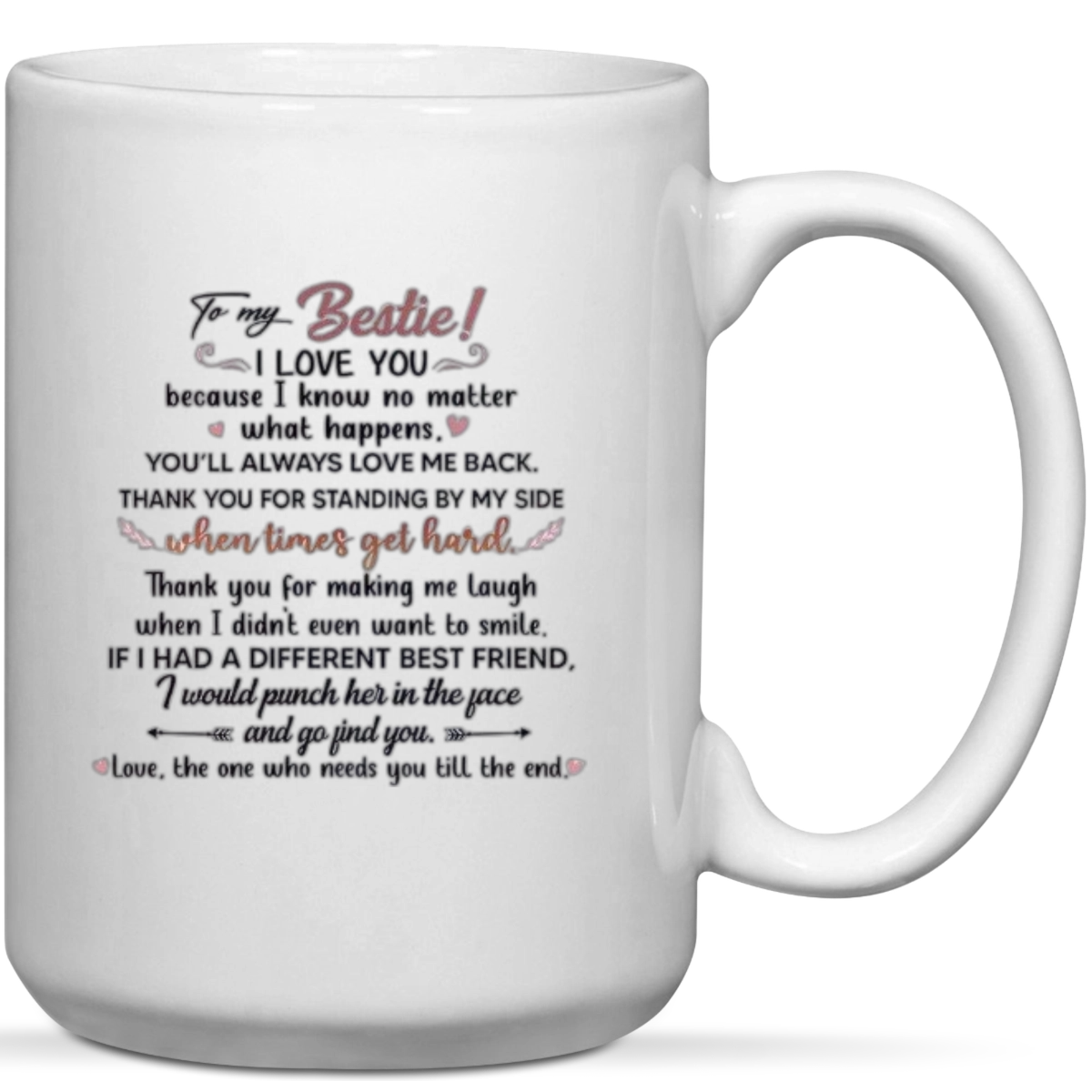 For My Bestie I Love You Best Friends Gift Mug