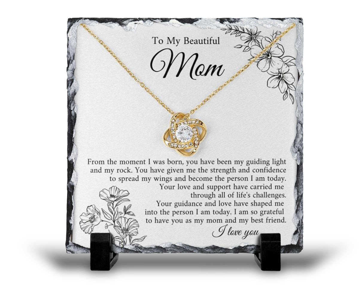 My Beautiful Mom My Best Friend Gift Rock Slate