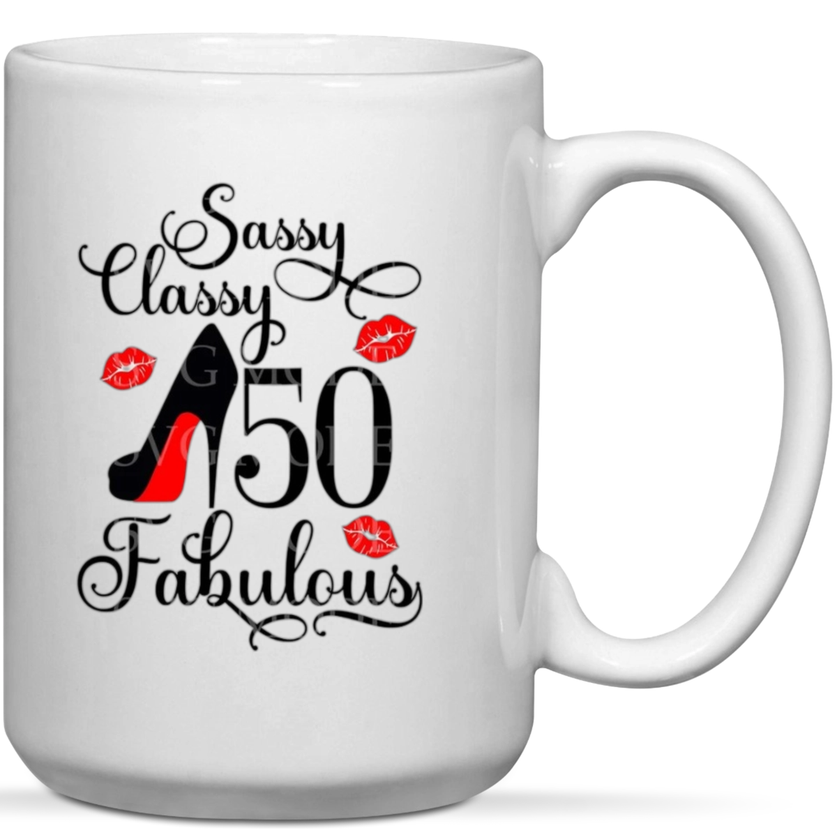 Sassy Classy 50 Fabulous 50th Birthday Gift Mug